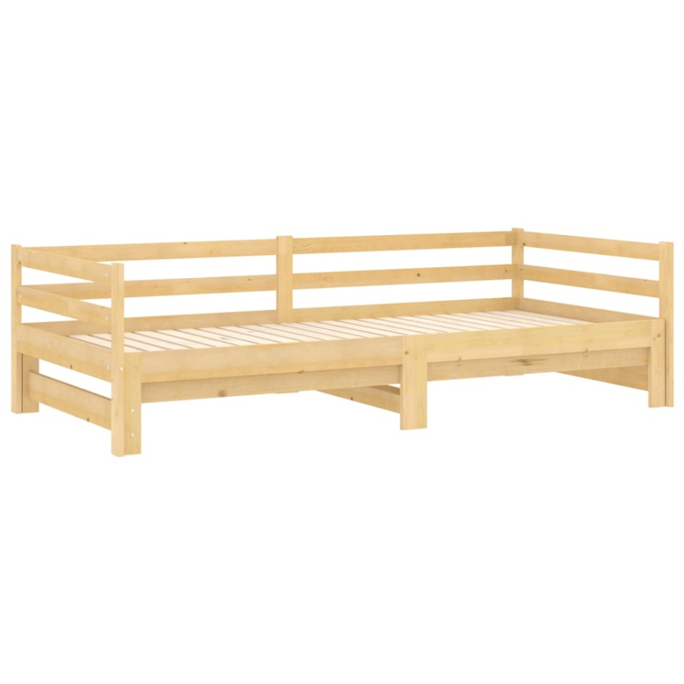 Pat extensibil de zi, 2x(90x200) cm, lemn masiv de pin - 3 | YEO