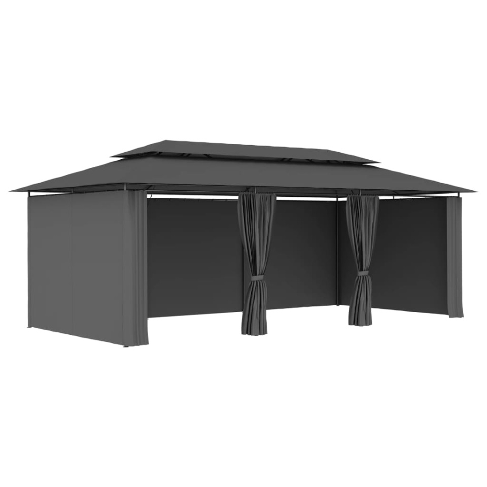 Pavilion cu perdele, antracit, 600 x 298 x 270 cm - 2 | YEO