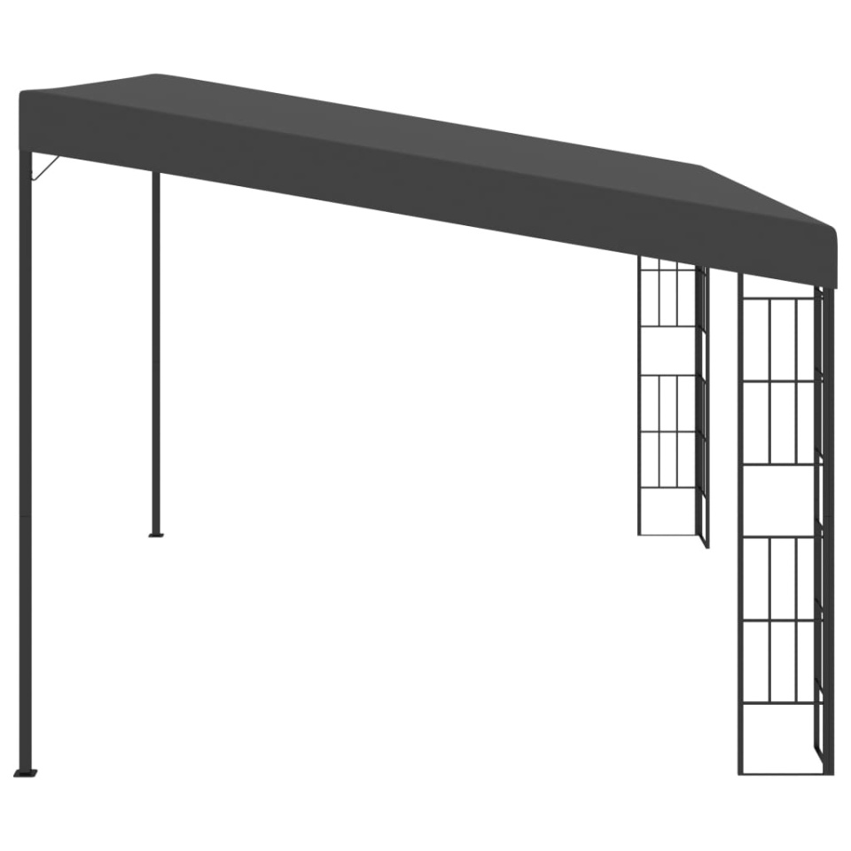 Pavilion de perete, antracit, 3 x 4 m, material textil - 2 | YEO