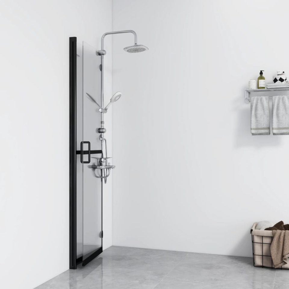 Perete de duș walk-in pliabil 100x190cm sticlă ESG transparentă - 2 | YEO