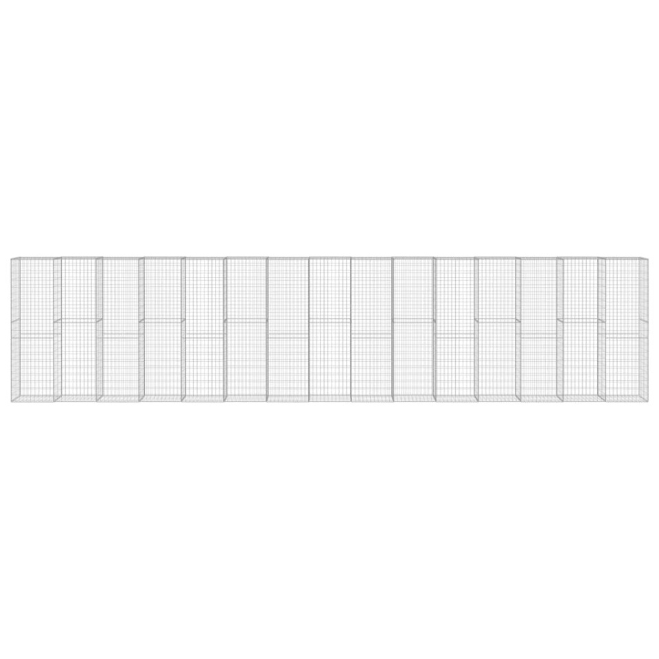 Perete gabion cu capace, 900 x 50 x 200 cm, oțel galvanizat - 2 | YEO