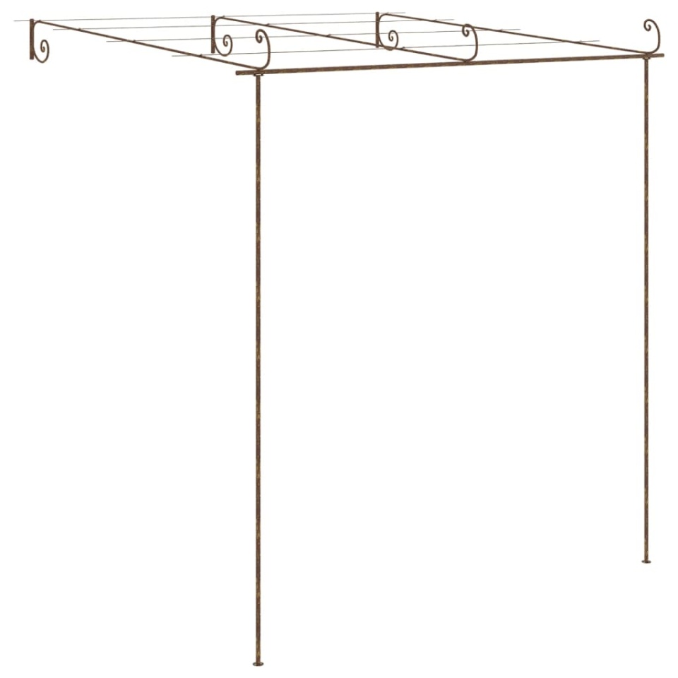 Pergolă de grădină, maro antic, 3x3x2,5 m, fier - 3 | YEO