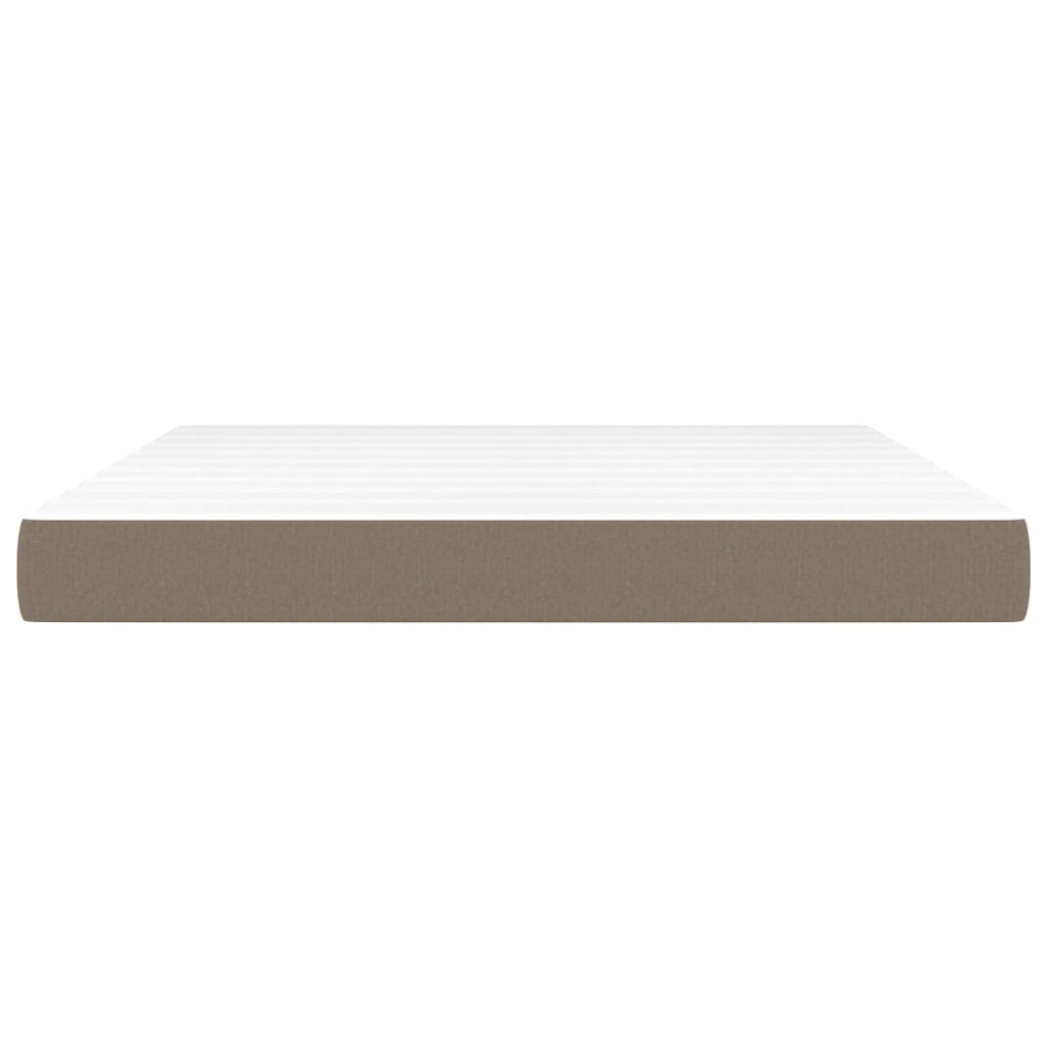 Saltea de pat cu arcuri, gri taupe, 160x200x20 cm, textil - 2 | YEO