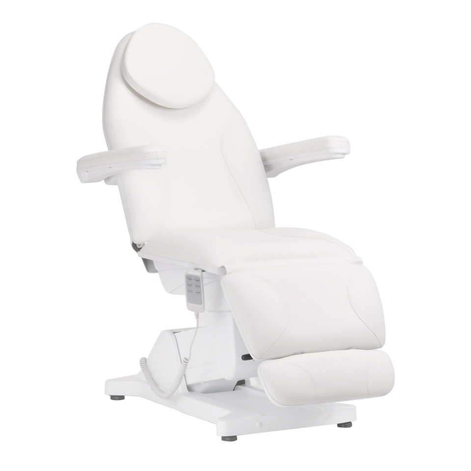 Scaun cosmetic electric Sillon Basic 3 motoare alb