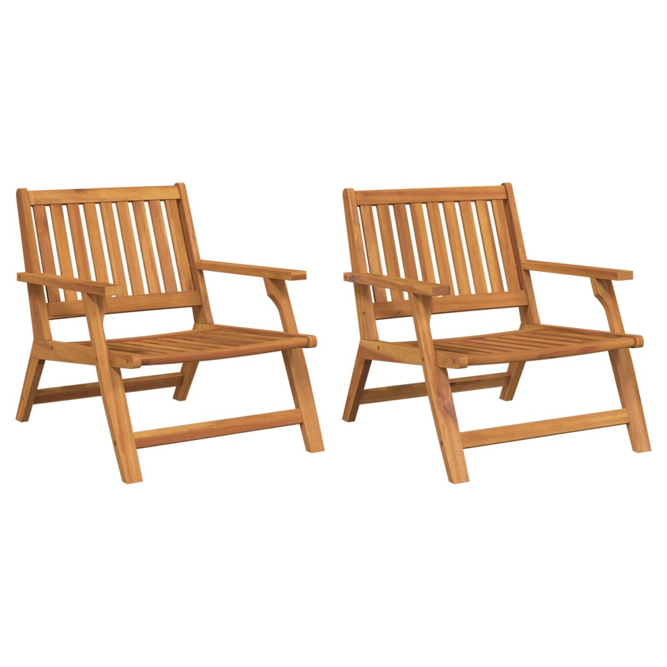 Scaune de grădină 2 buc 76x67x73,5 cm Lemn masiv de acacia - 1 | YEO
