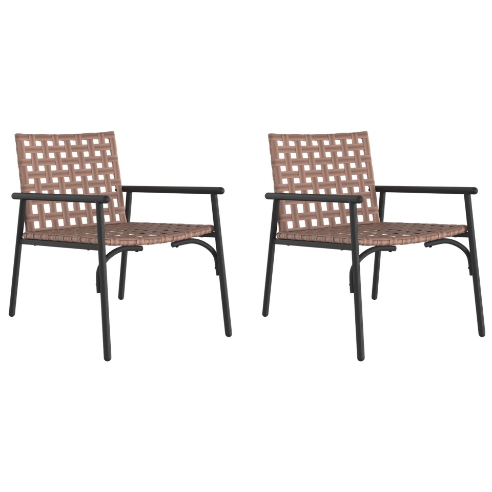 Scaune de grădină 2 buc Negru 79x56x73,5 cm Ratan Polimeric - 1 | YEO