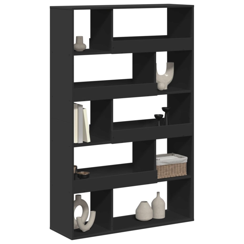 Separator de cameră, negru, 100x33x156,5 cm, lemn prelucrat - 2 | YEO