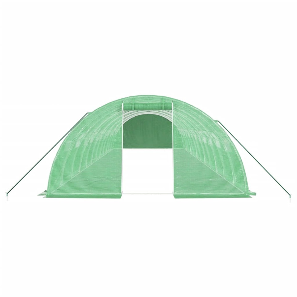 Seră cu cadru din oțel, verde, 48 m², 12x4x2 m - 3 | YEO