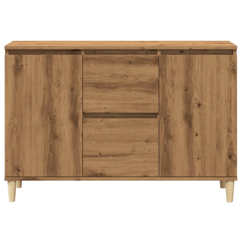 Servantă, stejar artizanal, 102x35x70 cm, lemn prelucrat - 3 | YEO