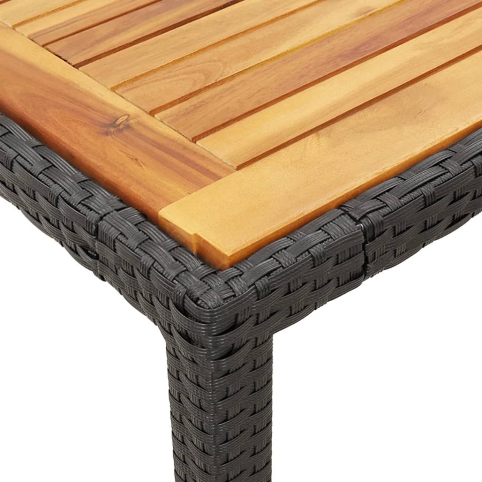 Set bistro cu perne, 3 piese, negru, poliratan - 4 | YEO