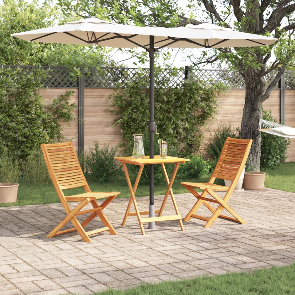 Set Bistro pliabil 3 piese din lemn de acacia