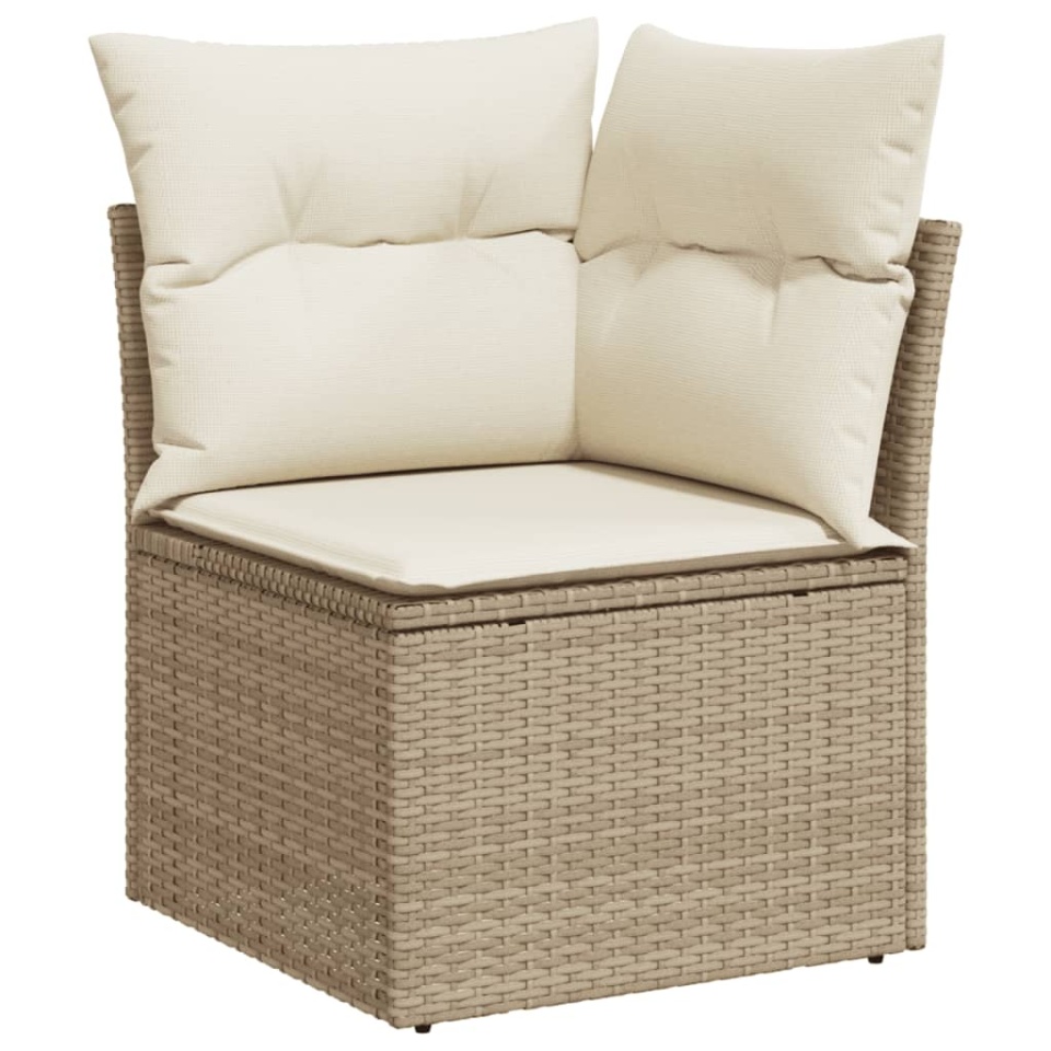 Set canapele de grădină, 13 piese, cu perne, bej, poliratan - 3 | YEO