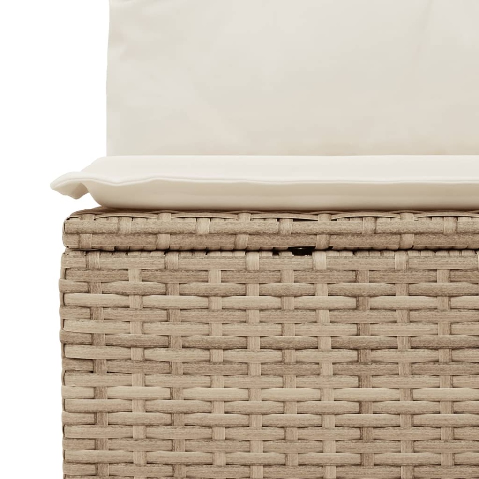 Set canapele de grădină, 7 piese, cu perne, bej, poliratan - 2 | YEO