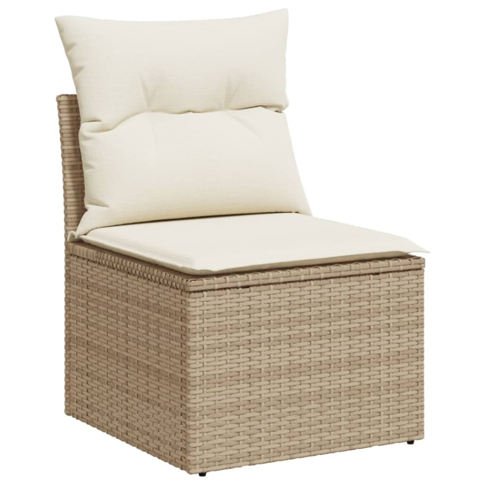 Set canapele de grădină, 8 piese, cu perne, bej, poliratan - 3 | YEO