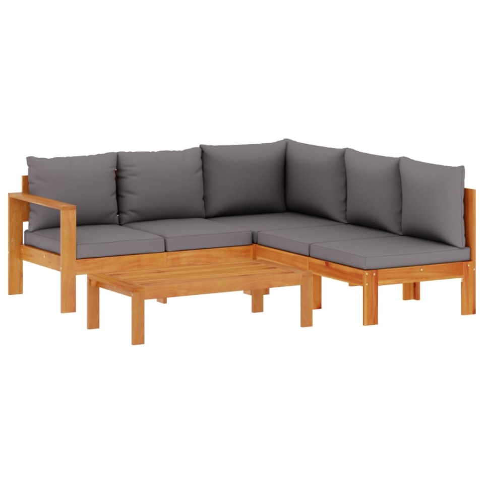 Set canapele de grădină cu perne, 4 piese, lemn masiv de acacia - 1 | YEO