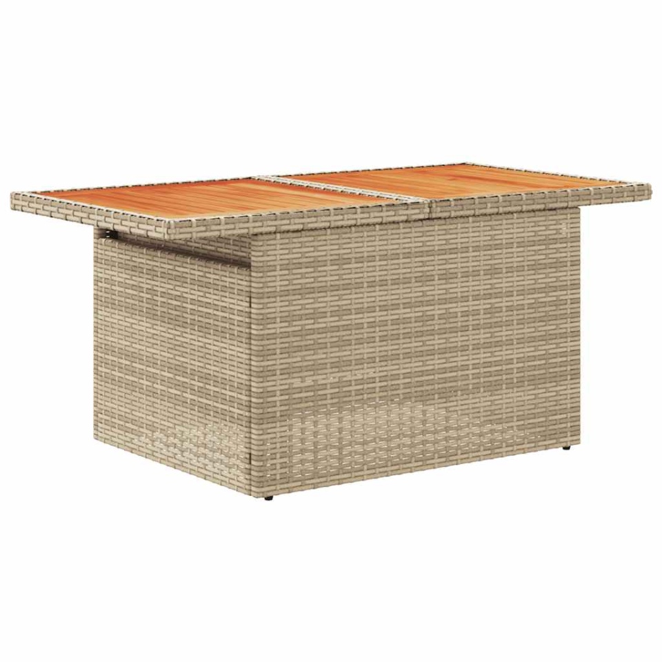 Set canapele de grădină cu perne, 6 piese, bej, poliratan - 3 | YEO