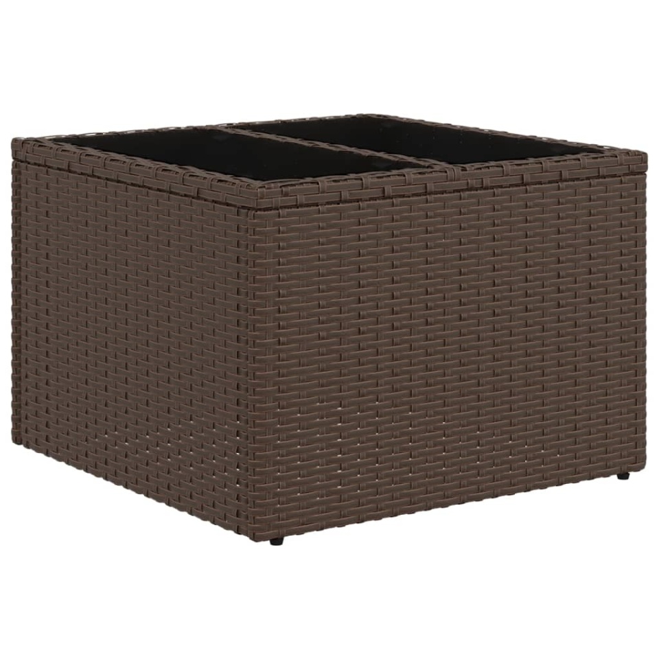 Set canapele de grădină cu perne, 6 piese, maro, poliratan - 3 | YEO