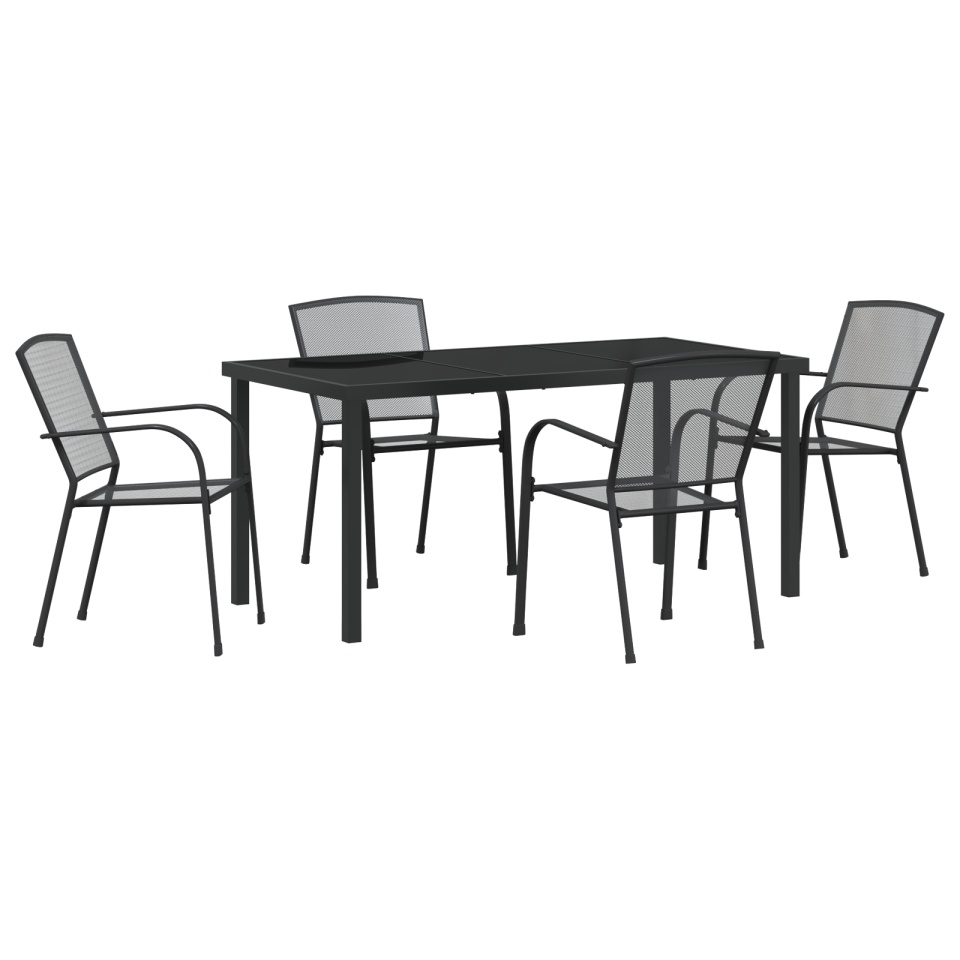 Set de Dining Grădină 5 Piese Oțel Antracit - 1 | YEO