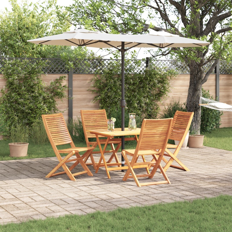 Set de dining pentru grădină , 5 piese, din lemn masiv de acacia