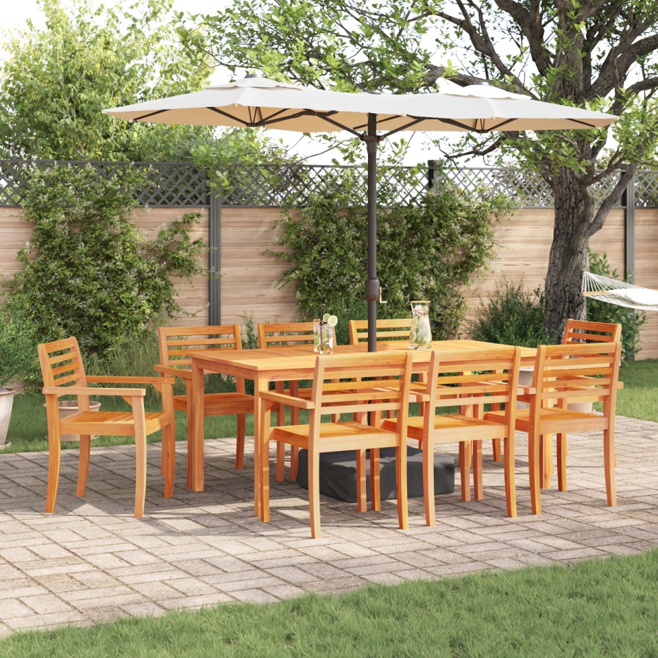 Set de dining pentru grădină , 9 piese, din lemn de acacia solid