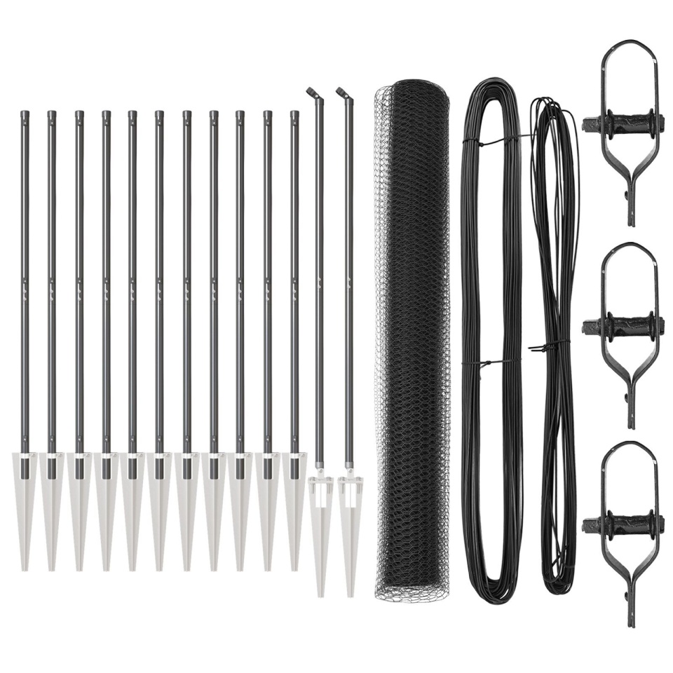 Set de Împrejmuire Set de 2 Gri Metal, Plastic 25 x 1.2 m - 1 | YEO