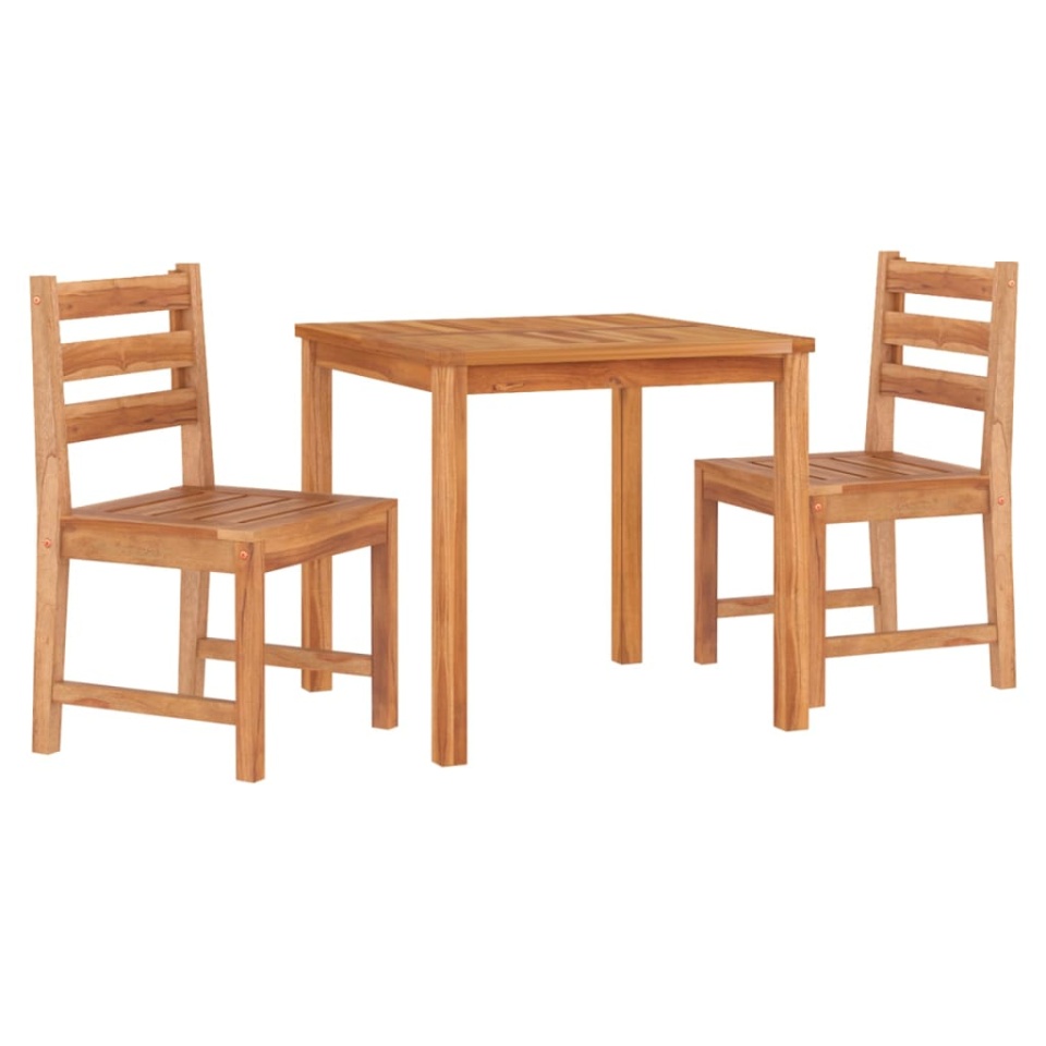 Set de masă pentru grădină, lemn masiv de tec, 3 piese - 2 | YEO