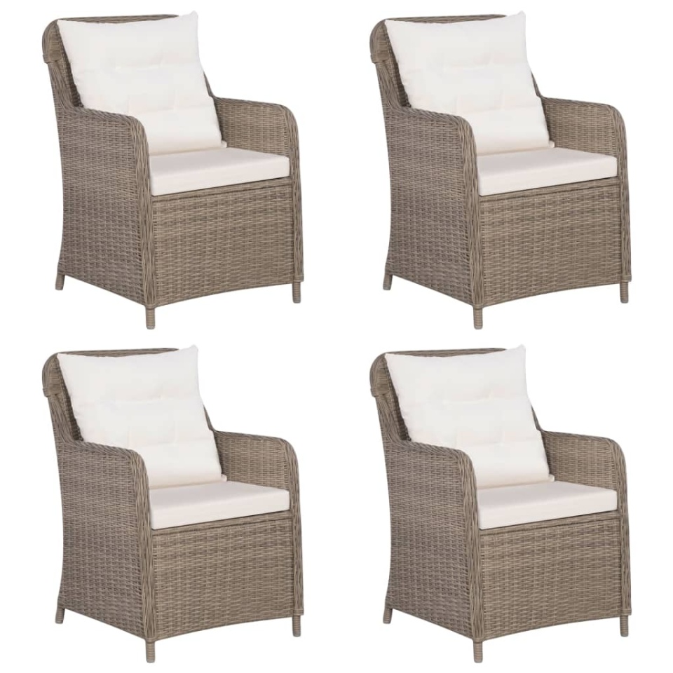 Set de mobilier pentru grădină, 5 piese, maro - 2 | YEO