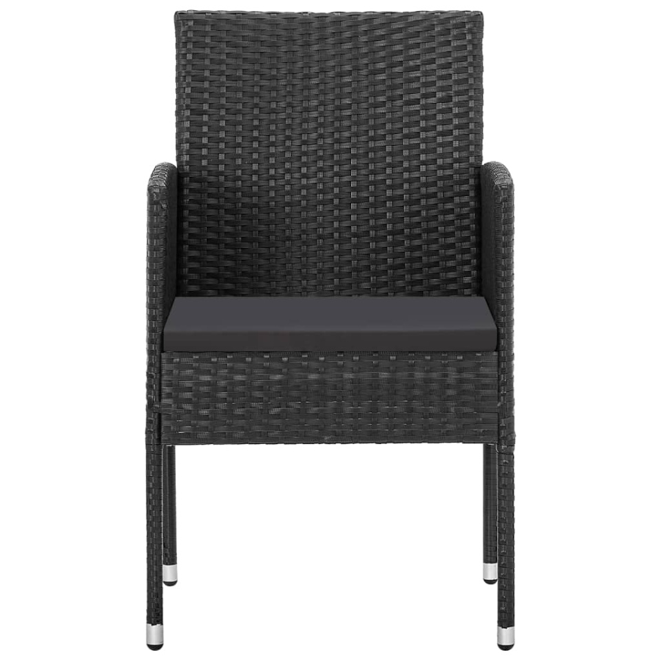 Set de servit masa pentru grădină, 5 piese, negru - 3 | YEO