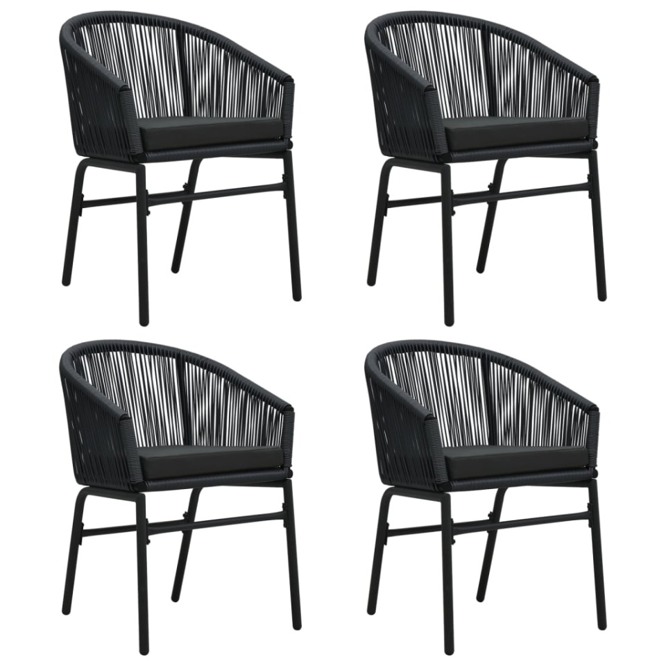 Set de servit masa pentru grădină, 5 piese, negru - 2 | YEO