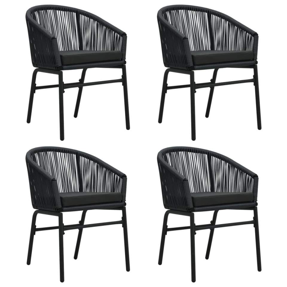 Set de servit masa pentru grădină, 5 piese, negru - 2 | YEO