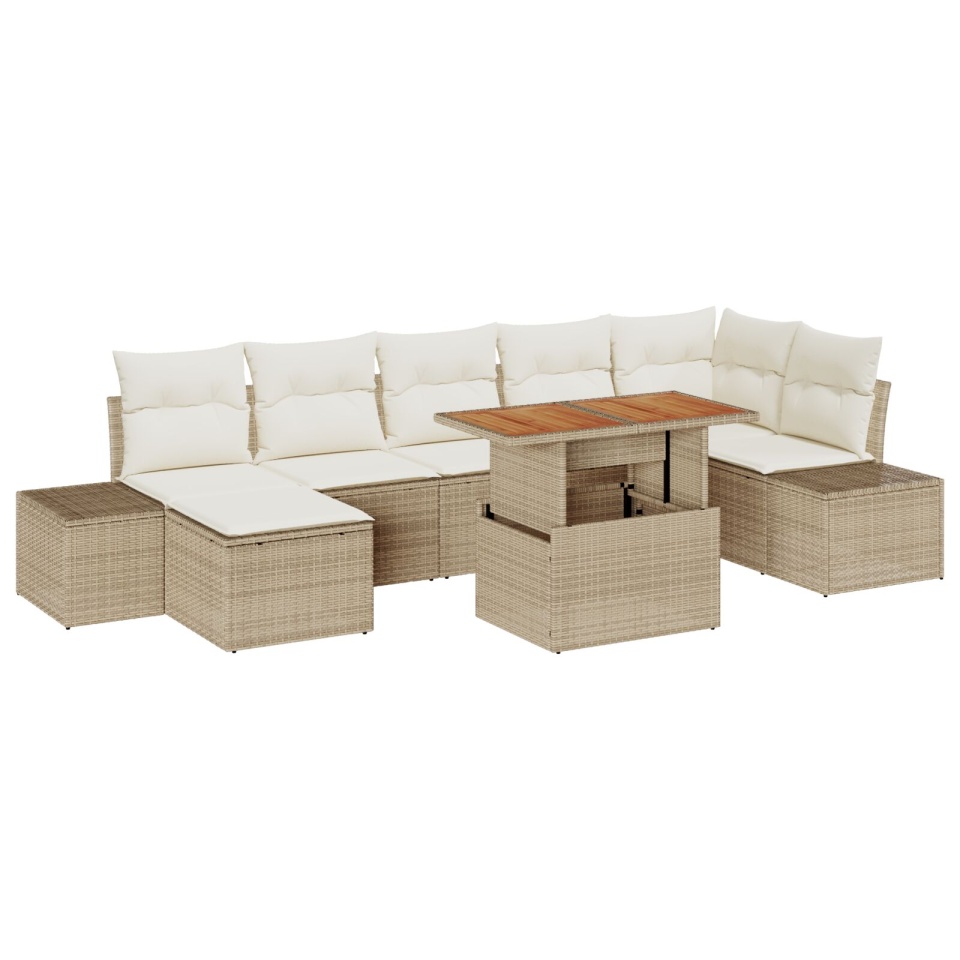 Set de Sofa pentru Grădină Set de 8 Bej - 1 | YEO