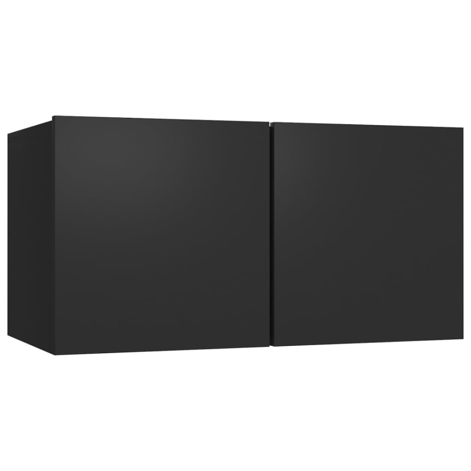 Set dulapuri TV, 5 piese, negru, lemn prelucrat - 3 | YEO