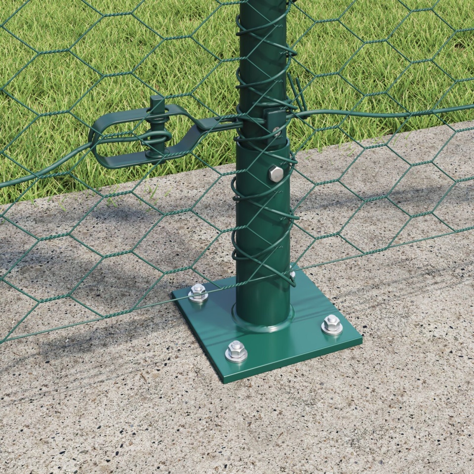 Set Gard Set de 2 Verde Oțel 25 x 1.2 m Durabil Set Gard - 3 | YEO