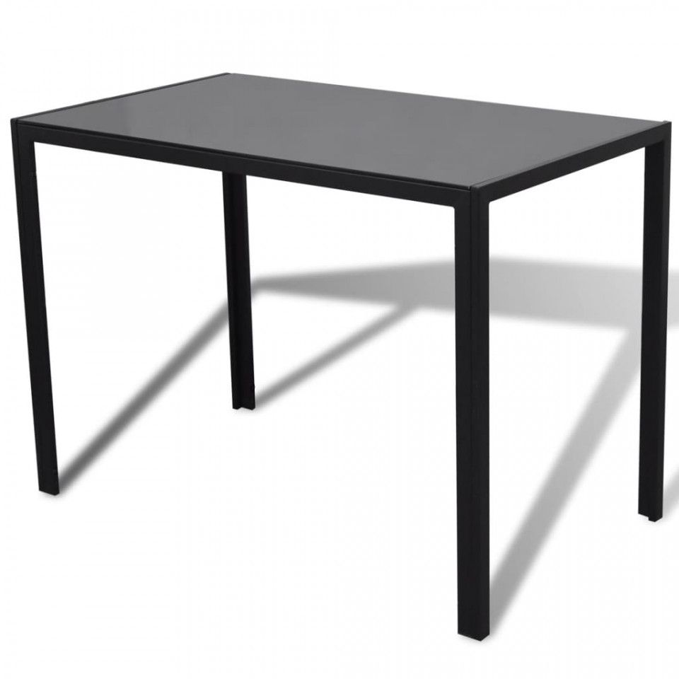 Set mobilier de bucătărie, cinci piese, negru - 2 | YEO