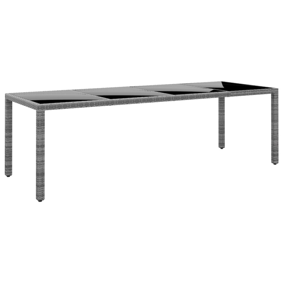 Set mobilier de grădină, 11 piese, gri, poliratan - 4 | YEO