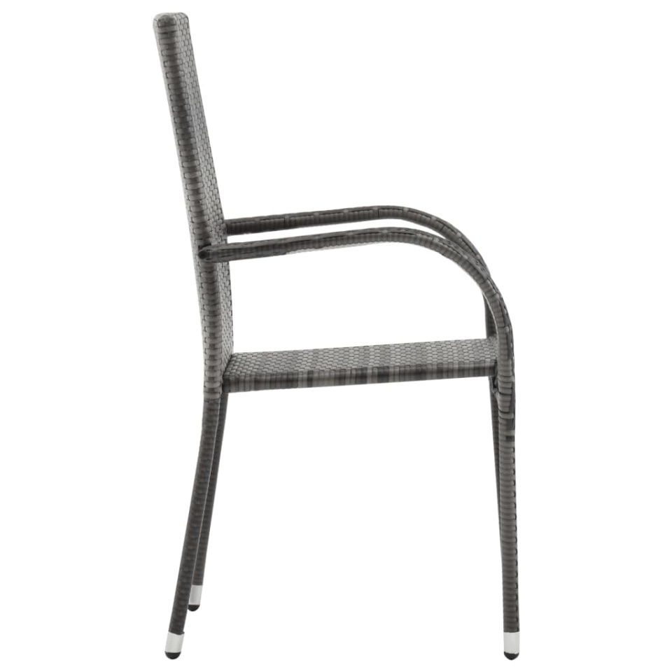 Set mobilier de grădină, 3 piese, gri și negru - 3 | YEO