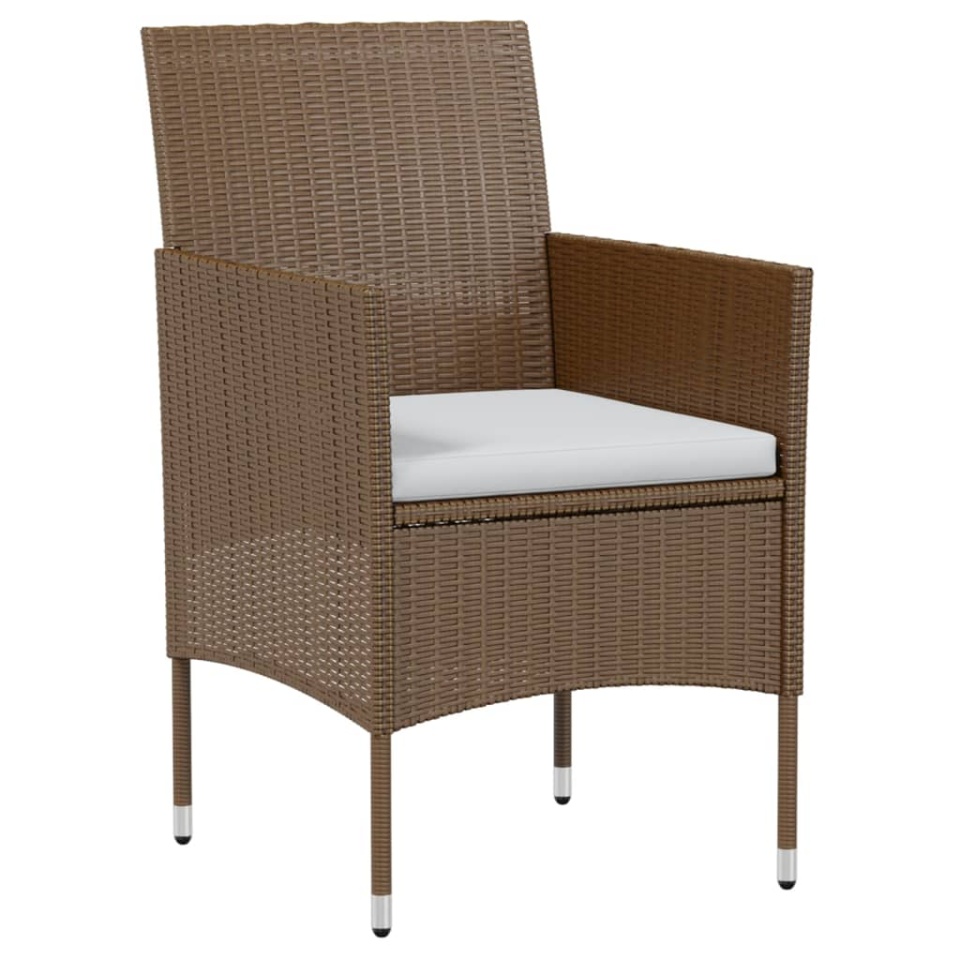 Set mobilier de grădină, 3 piese, maro, poliratan - 2 | YEO