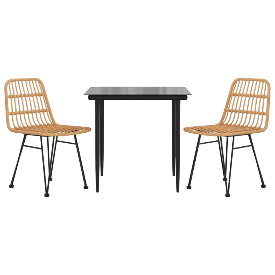 Set mobilier de grădină, 3 piese, poliratan - 2 | YEO