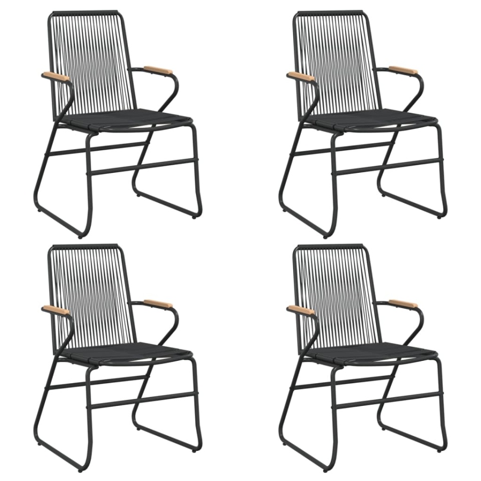 Set mobilier de grădină, 5 piese, negru, ratan PVC - 3 | YEO