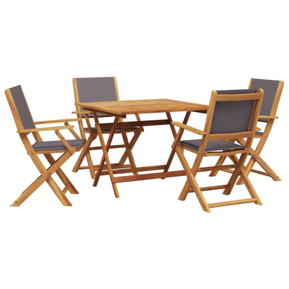 Set mobilier de grădină 5 piese textil antracit/lemn masiv - 1 | YEO