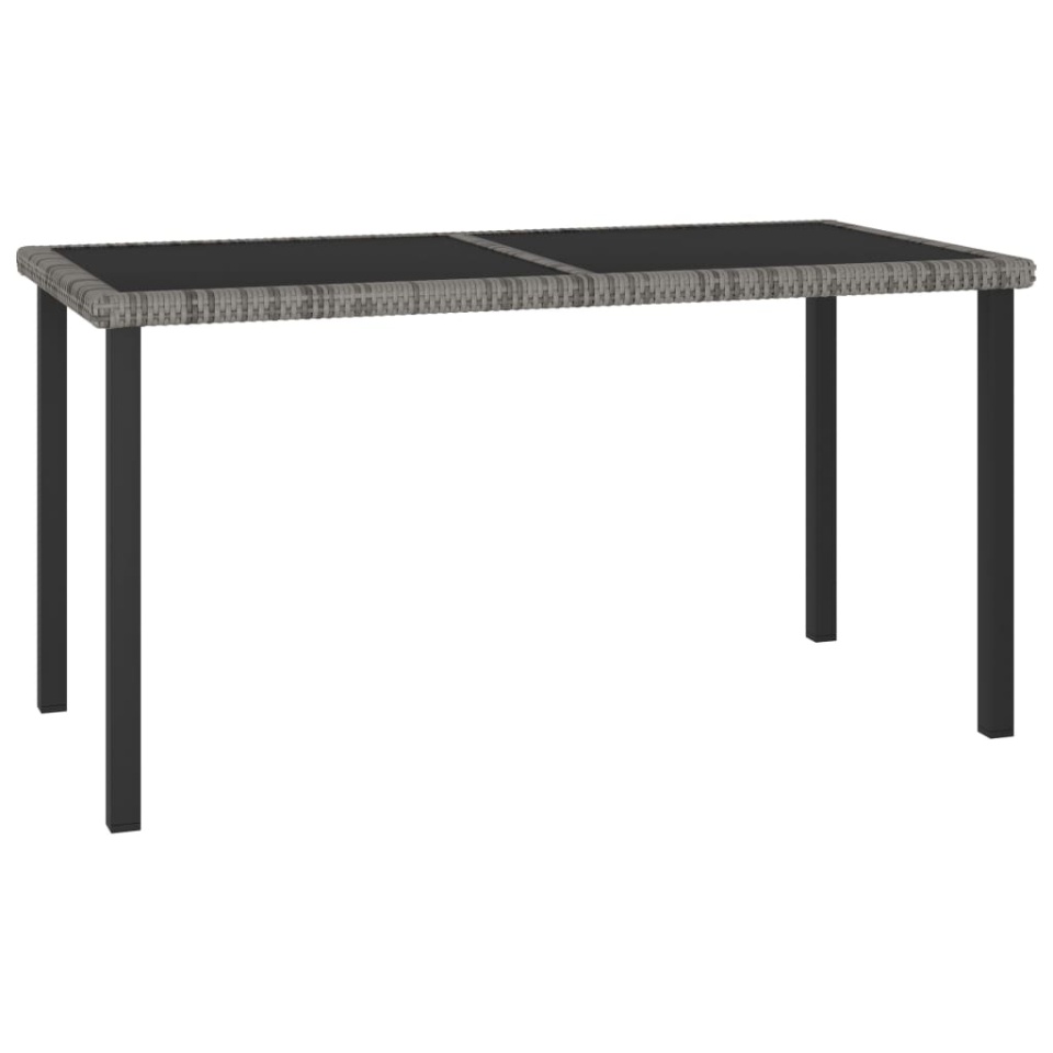 Set mobilier de grădină, 7 piese, gri, poliratan - 2 | YEO