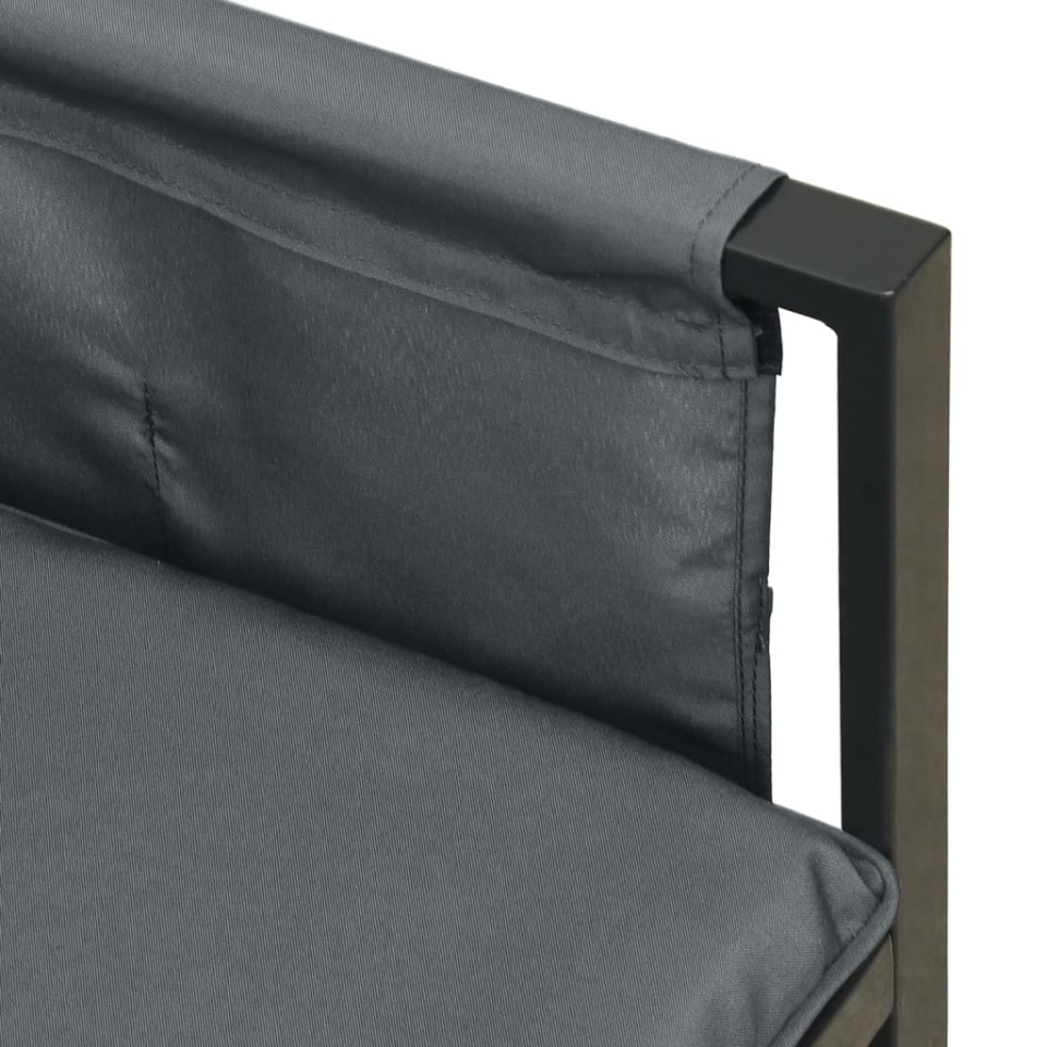 Set mobilier de grădină, antracit, 2 piese, oțel - 4 | YEO
