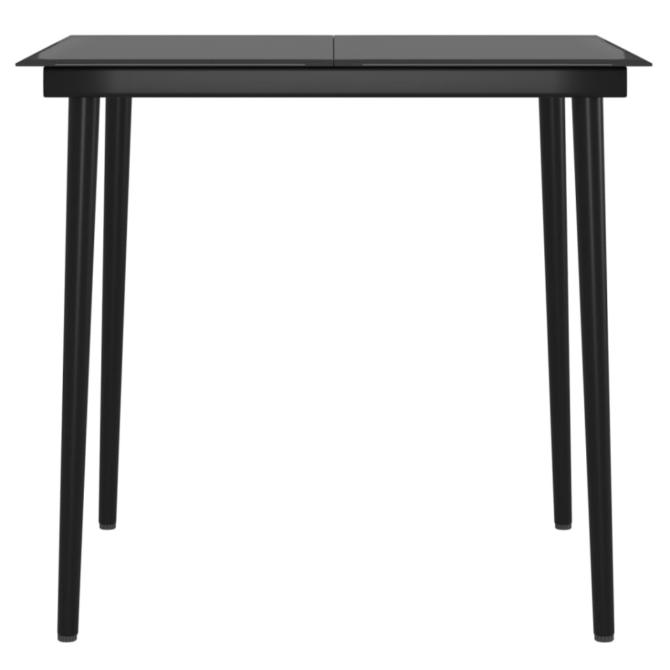 Set mobilier de grădină cu perne, 3 piese, negru - 4 | YEO