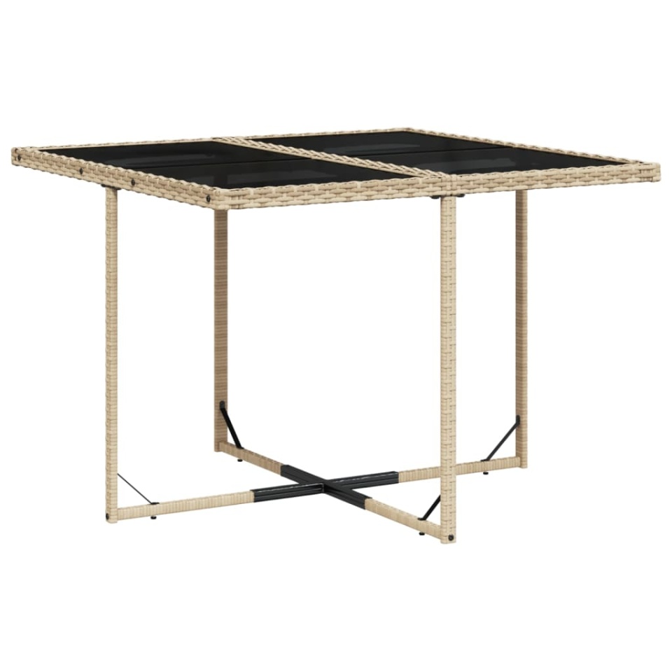Set mobilier de grădină cu perne, 5 piese, bej, poliratan - 3 | YEO