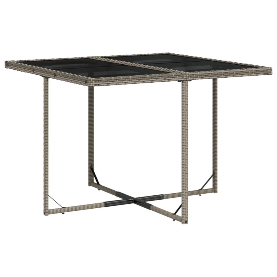 Set mobilier de grădină cu perne, 5 piese, gri, poliratan - 3 | YEO