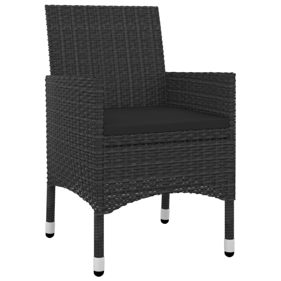 Set mobilier de grădină cu perne 5 piese poliratan & sticlă - 2 | YEO