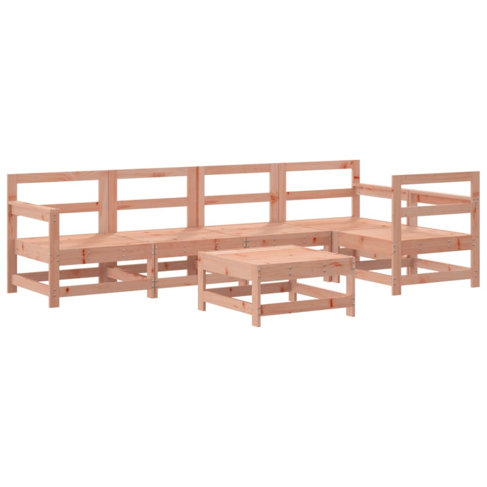 Set mobilier de grădină cu perne, 6 piese, lemn masiv Douglas - 2 | YEO