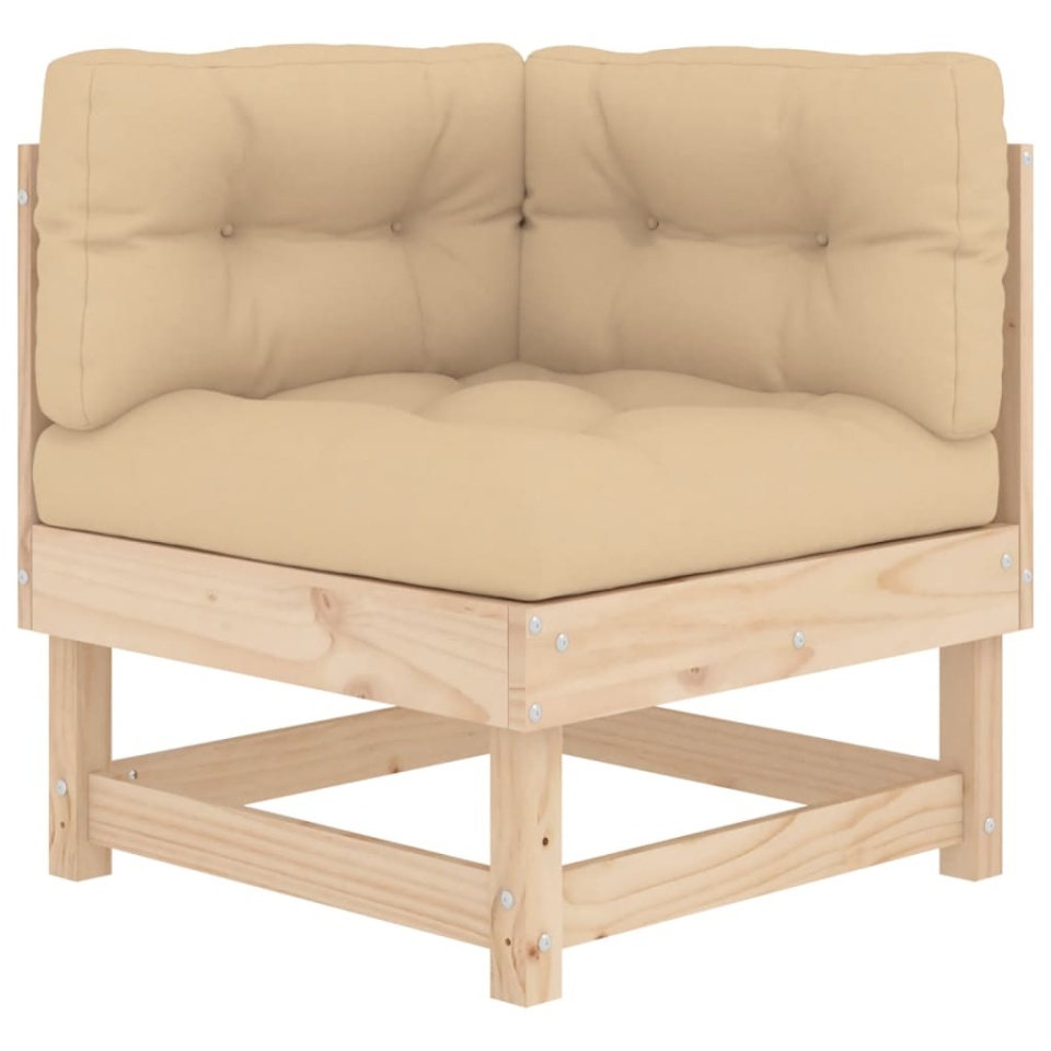 Set mobilier de grădină cu perne, 8 piese, lemn masiv - 3 | YEO
