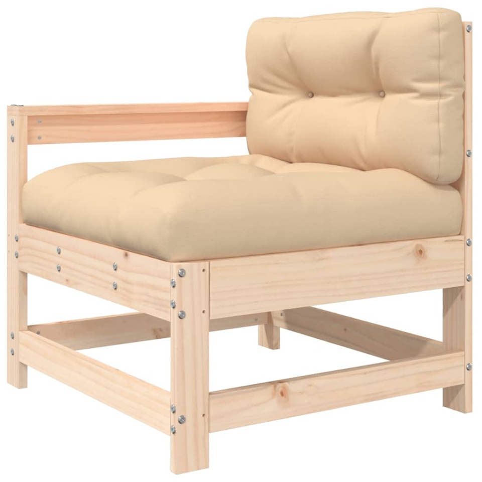 Set mobilier de grădină cu perne, 8 piese, lemn masiv - 3 | YEO