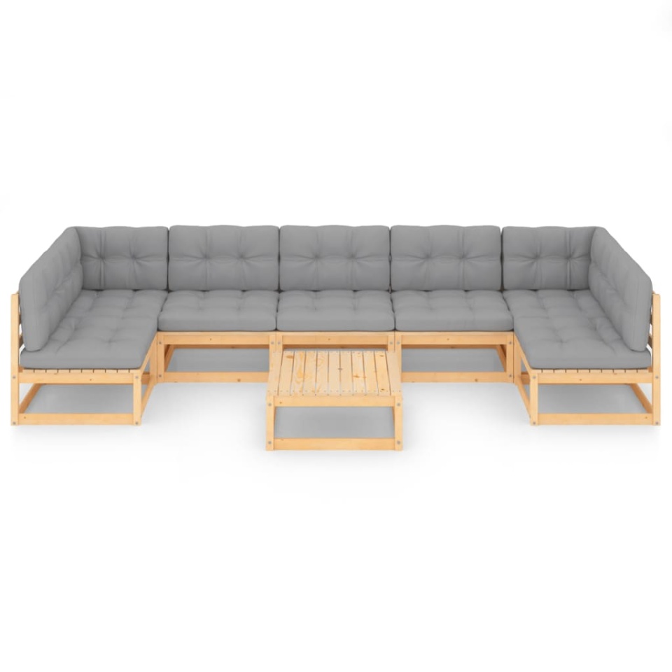 Set mobilier de grădină din 8 piese, lemn masiv de pin - 2 | YEO